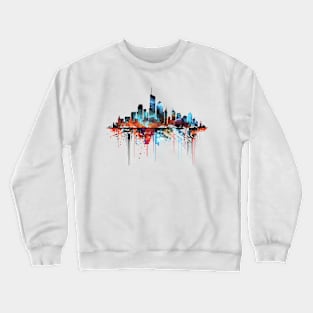 City Skylines Urbain World Fun Life Abstract Crewneck Sweatshirt